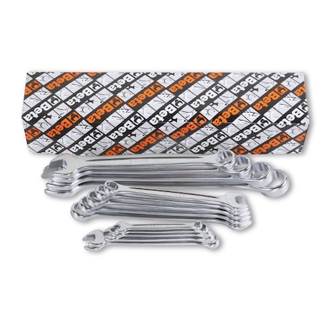 Beta 42/S14 Set of 14 12-Point 15 Degrees Offset Combination Wrenches, Metric 6mm-24mm 000421067